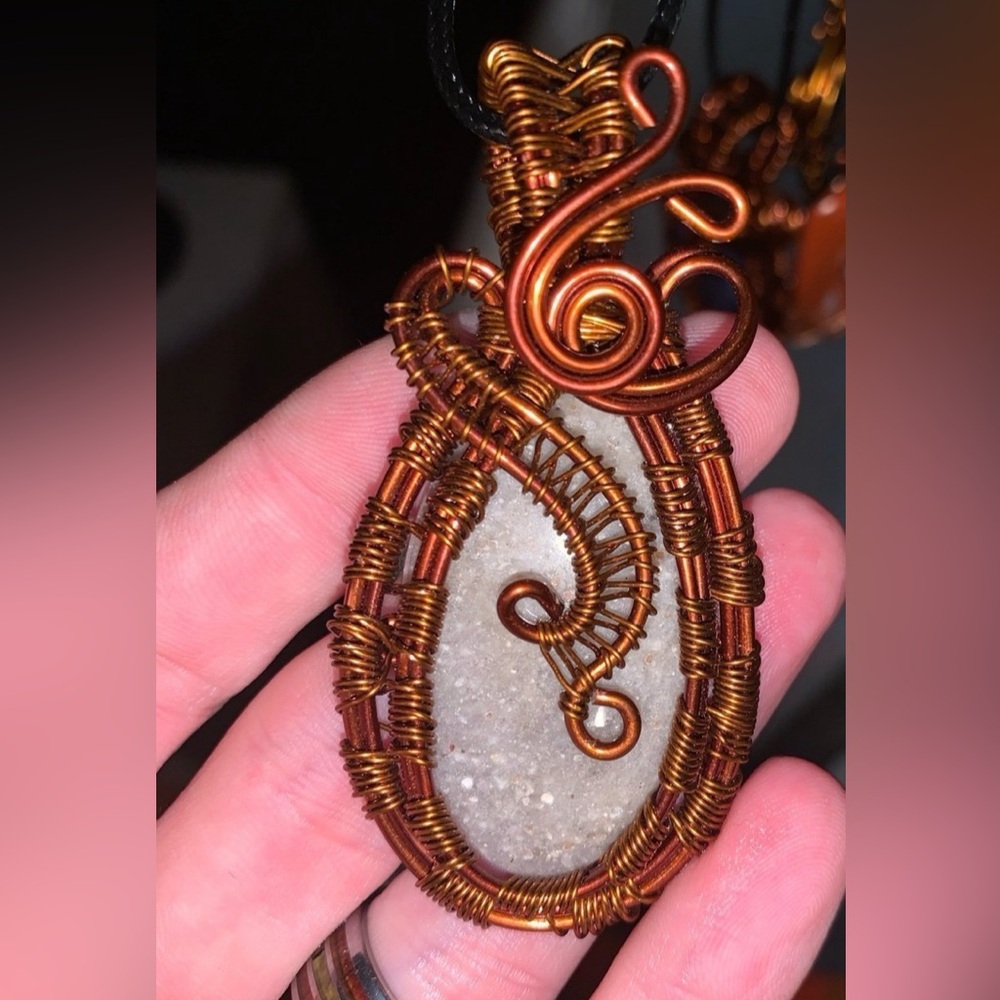 wire wrapped Agate pendant